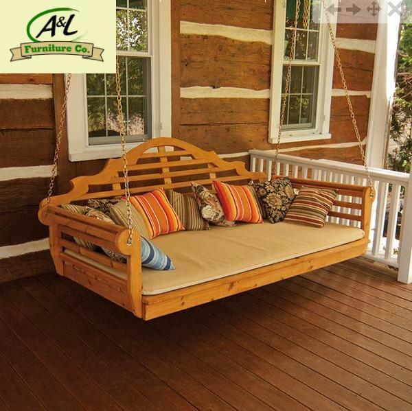 A&L Furniture Marlboro Red Cedar Swing Bed