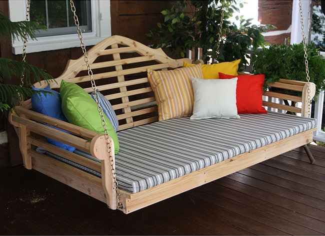 A&L Furniture Marlboro Red Cedar Swing Bed