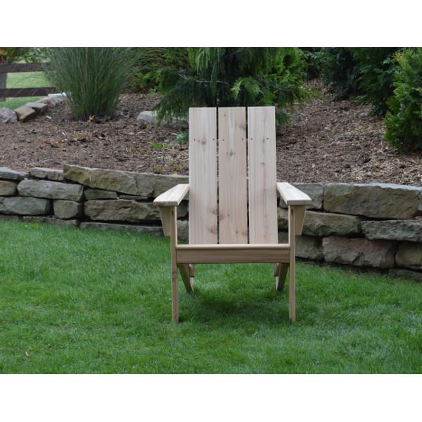 A&L Furniture Western Red Cedar Modern Adirondack Chair