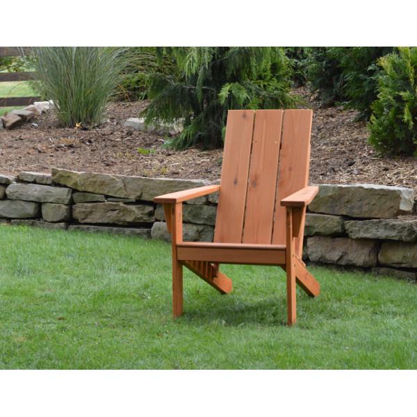 A&L Furniture Western Red Cedar Modern Adirondack Chair