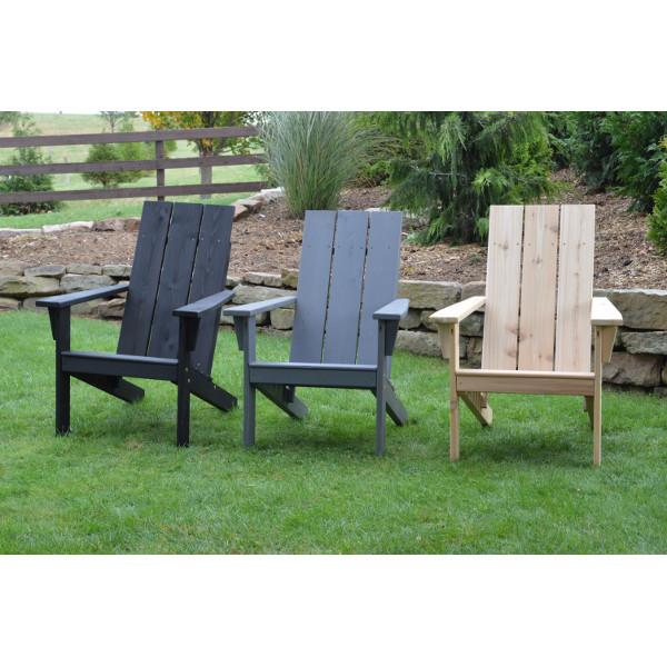 A&L Furniture Western Red Cedar Modern Adirondack Chair