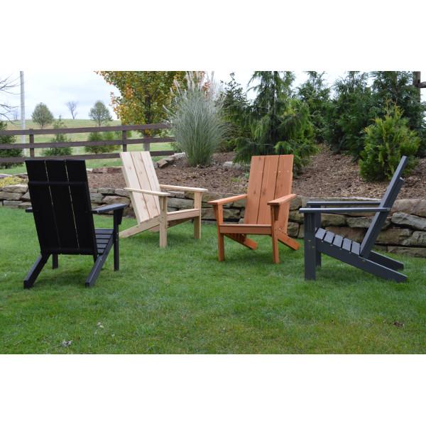 A&L Furniture Western Red Cedar Modern Adirondack Chair