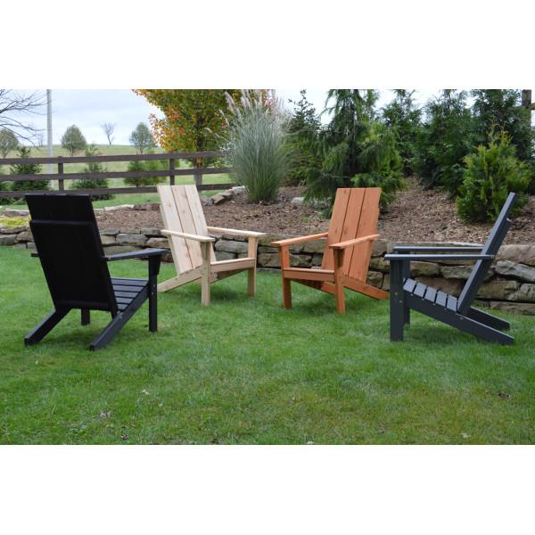 A&L Furniture Western Red Cedar Modern Adirondack Chair