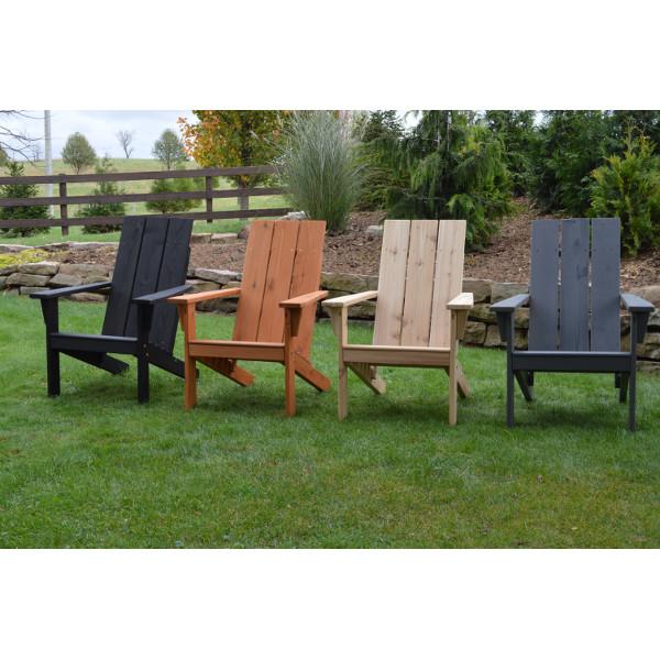 A&L Furniture Western Red Cedar Modern Adirondack Chair