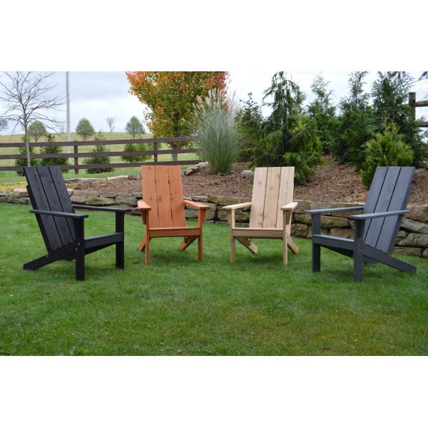 A&L Furniture Western Red Cedar Modern Adirondack Chair