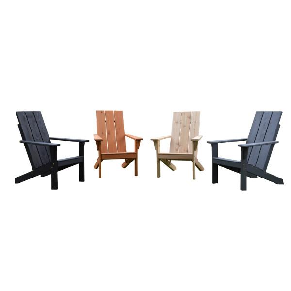 A&L Furniture Western Red Cedar Modern Adirondack Chair