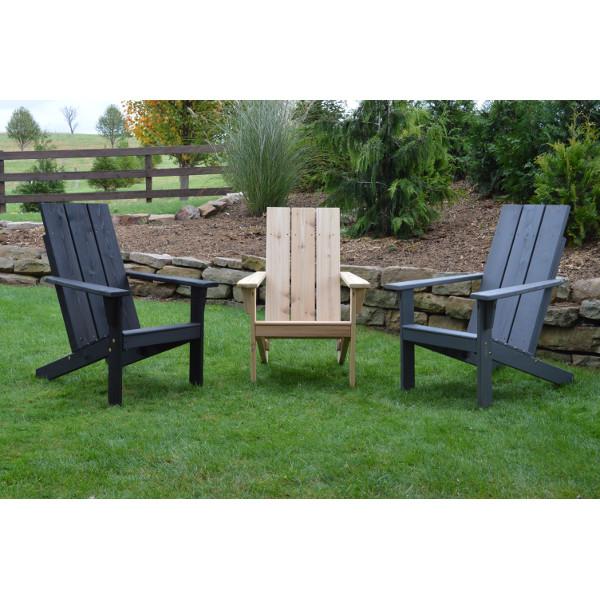 A&L Furniture Western Red Cedar Modern Adirondack Chair