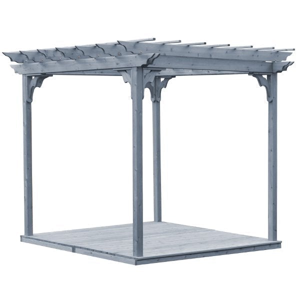 A&L Furniture Western Red Cedar Pergola with Deck & Swing Hangers