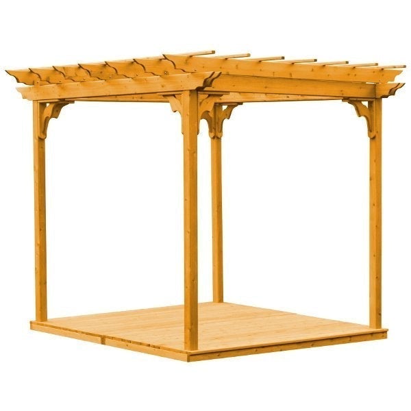 A&L Furniture Western Red Cedar Pergola with Deck & Swing Hangers