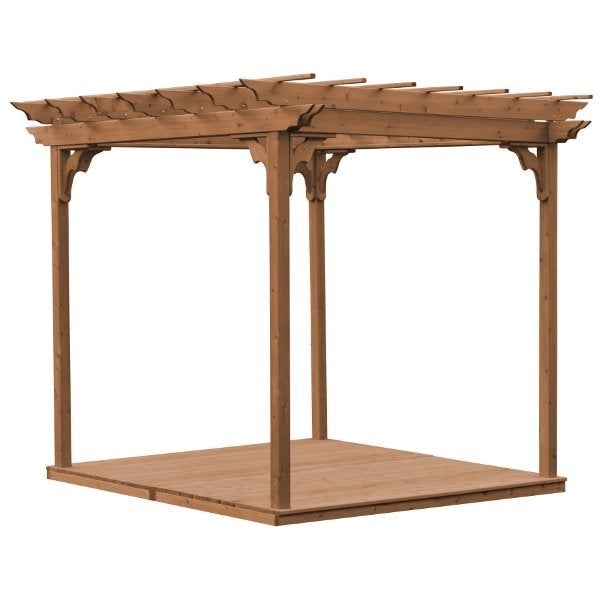 A&L Furniture Western Red Cedar Pergola with Deck & Swing Hangers