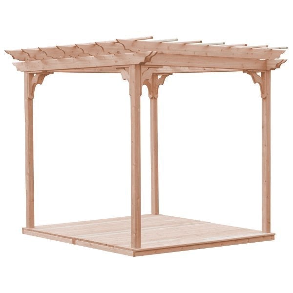 A&L Furniture Western Red Cedar Pergola with Deck & Swing Hangers