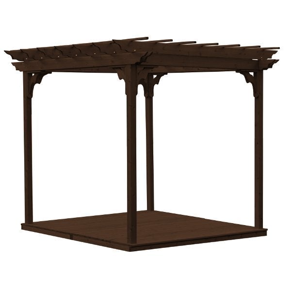 A&L Furniture Western Red Cedar Pergola with Deck & Swing Hangers